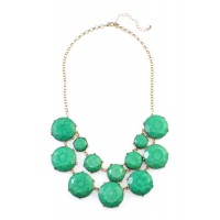 Surina Green Marbled Bauble Box Necklace